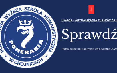 UWAGA – aktualizacja planów zajęć! Sprawdź!